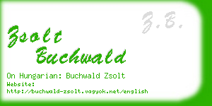 zsolt buchwald business card